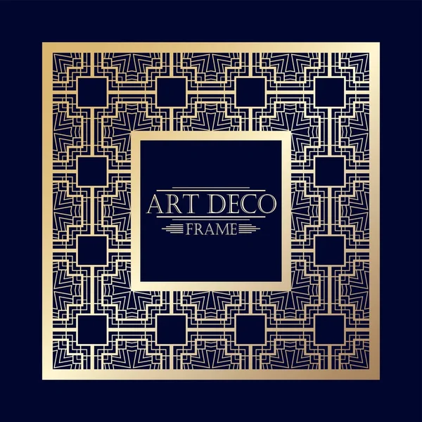 Art deco süs vintage çerçeve. Tasarım şablonu. Vektör çizim eps10