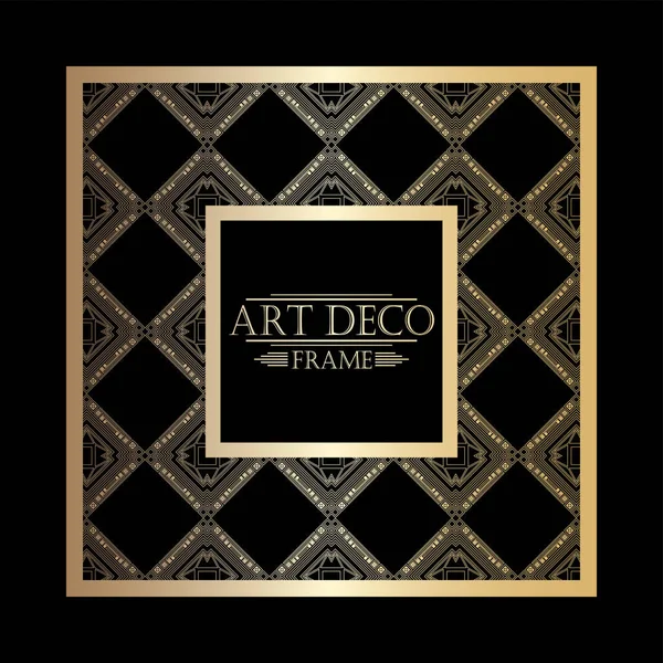 Art deco süs vintage çerçeve. Tasarım şablonu. Vektör çizim eps10
