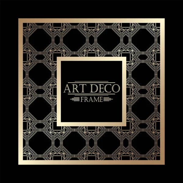 Art deco süs vintage çerçeve. Tasarım şablonu. Vektör çizim eps10