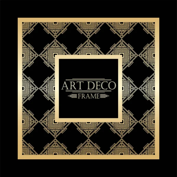 Art deco süs vintage çerçeve. Tasarım şablonu. Vektör çizim eps10