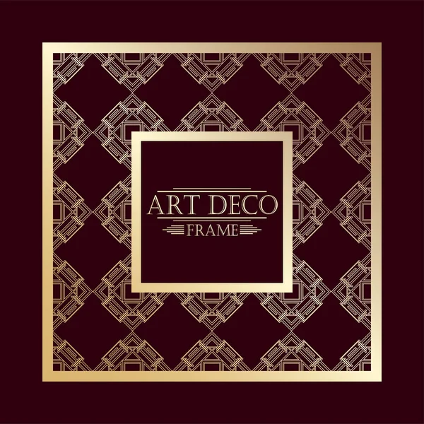 Art deco süs vintage çerçeve. Tasarım şablonu. Vektör çizim eps10