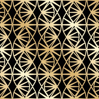 Art deco tarzında altın seamless modeli. Tasarım şablonu. Vektör çizim eps10