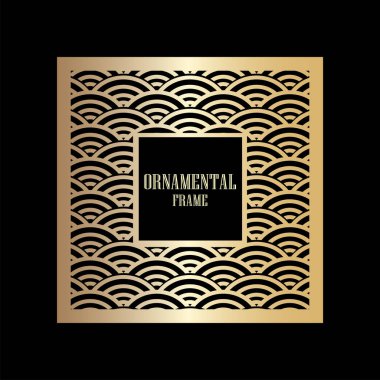Art deco süs vintage çerçeve. Tasarım şablonu. Vektör çizim eps10