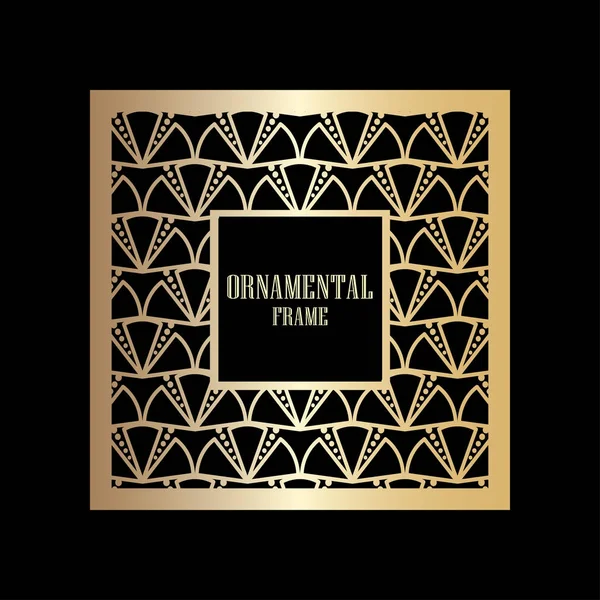 Art deco süs vintage çerçeve. Tasarım şablonu. Vektör çizim eps10
