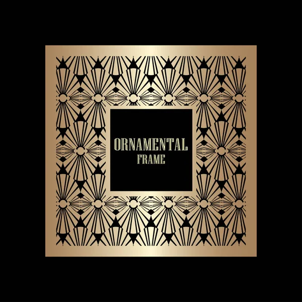 Art deco süs vintage çerçeve. Tasarım şablonu. Vektör çizim eps10