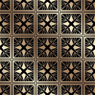 Art deco tarzında altın seamless modeli. Tasarım şablonu. Vektör çizim eps10