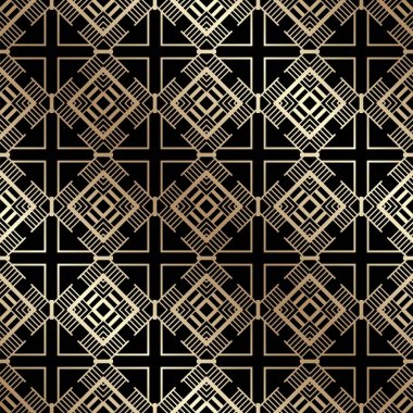 Art deco tarzında altın seamless modeli. Tasarım şablonu. Vektör çizim eps10