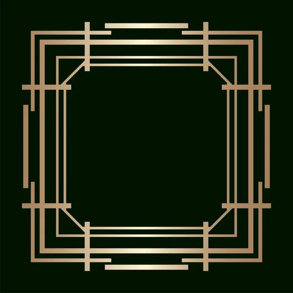Vintage retro kenarlık ve çerçeve Art Deco tarzında. Tasarım şablonu. Vektör çizim eps10