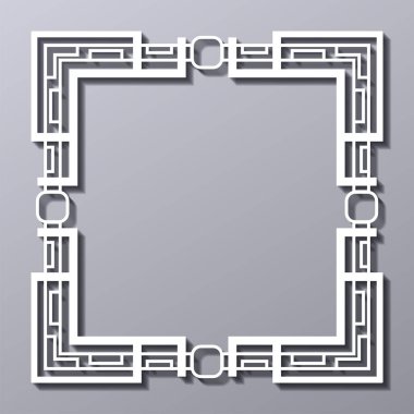 Vintage retro kenarlık ve çerçeve Art Deco tarzında. Tasarım şablonu. Vektör çizim eps10