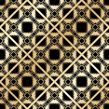 Art deco tarzında altın seamless modeli. Tasarım şablonu. Vektör çizim eps10