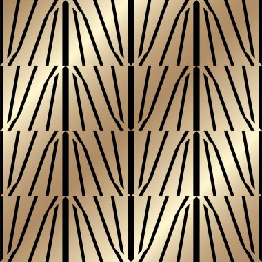 Art deco tarzında altın seamless modeli. Tasarım şablonu. Vektör çizim eps10