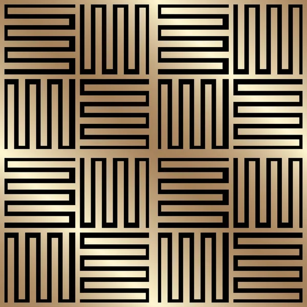 Golden seamless pattern in art deco style. Template for design. Vector illustration eps10 — Stock Vector