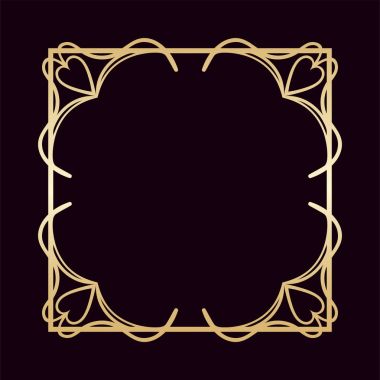 Vintage dekoratif çerçeve altın gradyan ile. Tasarım şablonu. Vektör çizim eps10