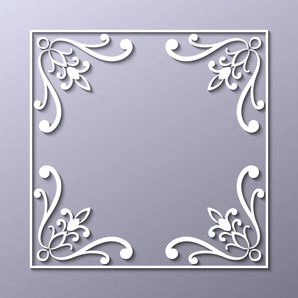 复古装饰白色框架3d 风格。设计模板。矢量插图 eps10 — 图库矢量图片
