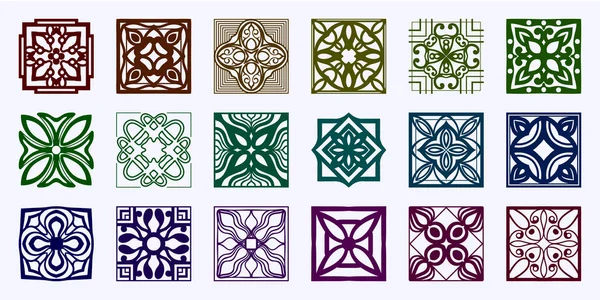 Conjunto de elementos ornamentales. Plantilla para diseño y decoración. Ilustración vectorial eps10 — Vector de stock