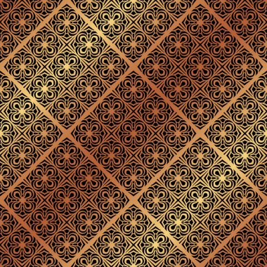 Altın süs seamless modeli. Tasarım şablonu.