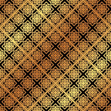 Altın süs seamless modeli. Tasarım şablonu.