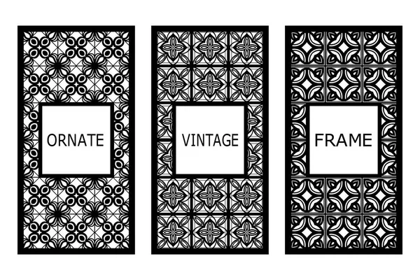 Vintage-Rahmen mit Platz für Text. Vorlage für Design. Vektorillustration — Stockvektor