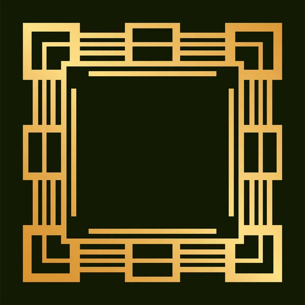 Retro Vintage çerçevede Art Deco. Tasarım şablonu. Vektör çizim.
