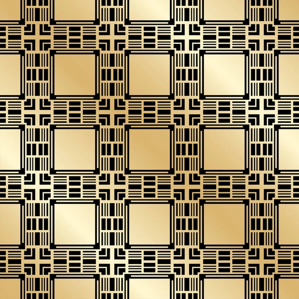 Patrón inconsútil ornamental dorado. Plantilla para diseño . — Archivo Imágenes Vectoriales