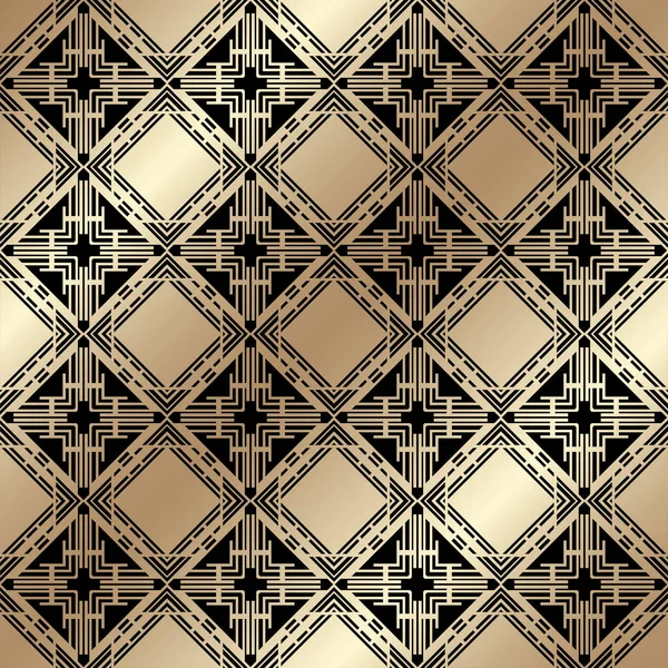 Golden ornamental seamless pattern. Template for design. — Stock Vector