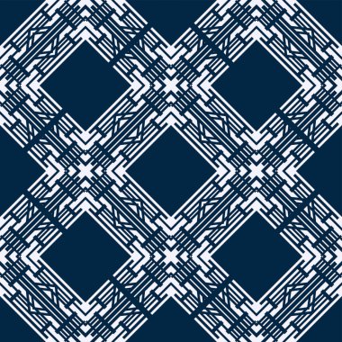 Mavi süs seamless modeli. Tasarım şablonu. Vektör