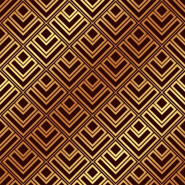 Vintage sorunsuz art deco desen. Tasarım şablonu. Vektör çizim