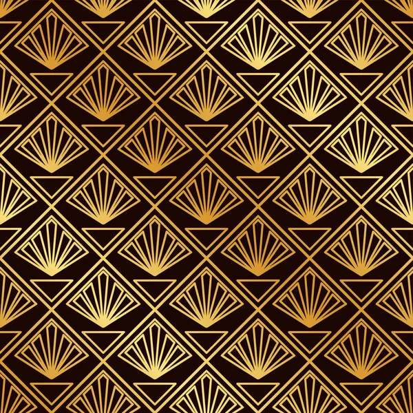 Vintage seamless art deco pattern. Template for design. Vector illustration — Stock Vector