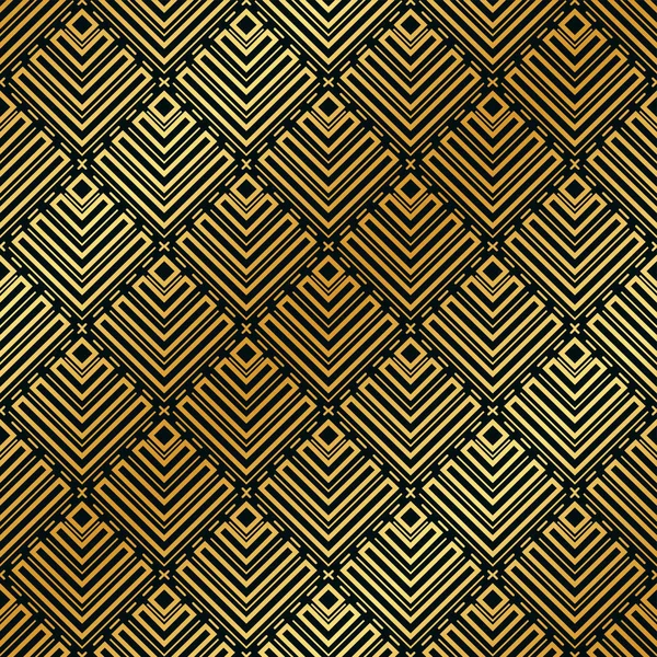Vintage sömlös art deco-mönster. Mall för design. Vektorillustration — Stock vektor