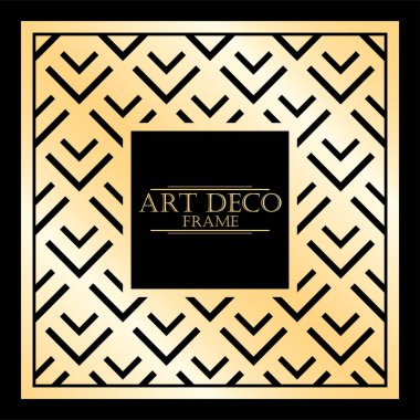 Art Deco tarzında Vintage retro çerçeve. Tasarım şablonu. Vektör çizim.