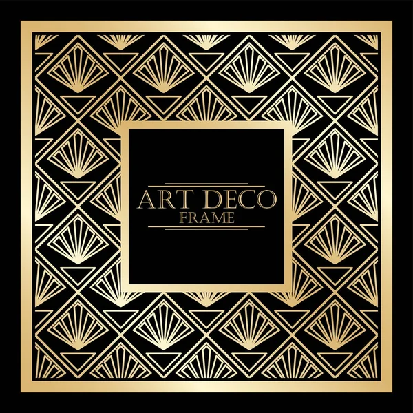 Marco retro vintage en estilo Art Deco. Plantilla para diseño. Ilustración vectorial . — Archivo Imágenes Vectoriales