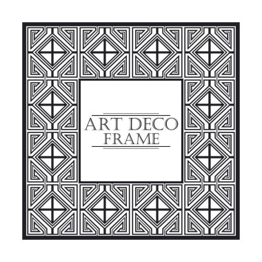 Art Deco tarzında Vintage retro çerçeve. Tasarım şablonu. Vektör çizim.