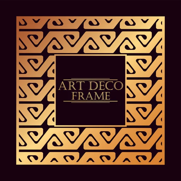Art Deco tarzında Vintage retro çerçeve. Tasarım şablonu. Vektör çizim.