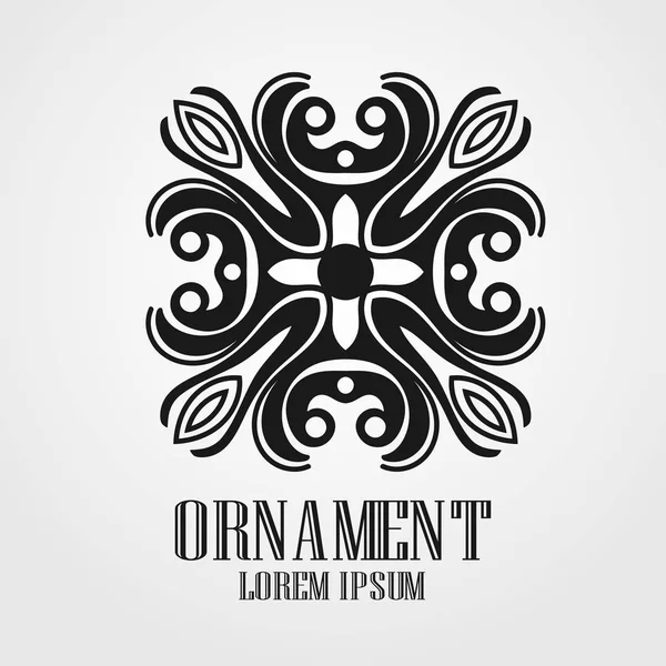 Tasarım ve dekorasyon geometrik süs simgesi. Vektör çizim