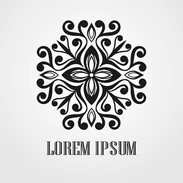 Tasarım ve dekorasyon geometrik süs simgesi. Vektör çizim