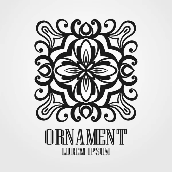 Tasarım ve dekorasyon geometrik süs simgesi. Vektör çizim