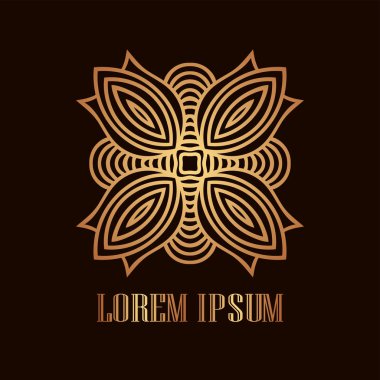 Tasarım Vintage süs lüks sembolü. Vektör çizim