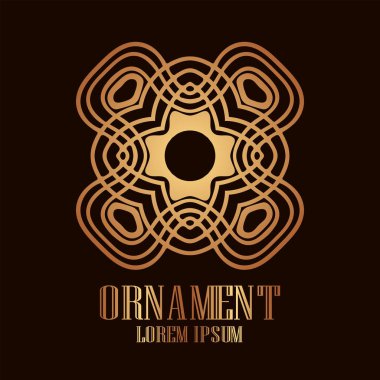 Tasarım Vintage süs lüks sembolü. Vektör çizim