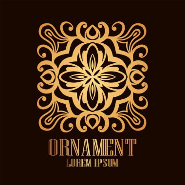 Tasarım Vintage süs lüks sembolü. Vektör çizim