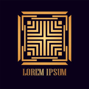 Tasarım Vintage süs lüks sembolü. Vektör çizim