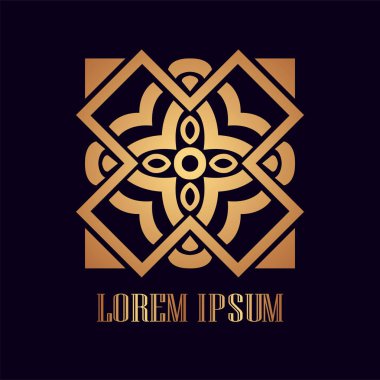 Tasarım Vintage süs lüks sembolü. Vektör çizim