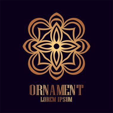 Tasarım Vintage süs lüks sembolü. Vektör çizim