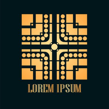 Tasarım Vintage süs lüks sembolü. Vektör çizim