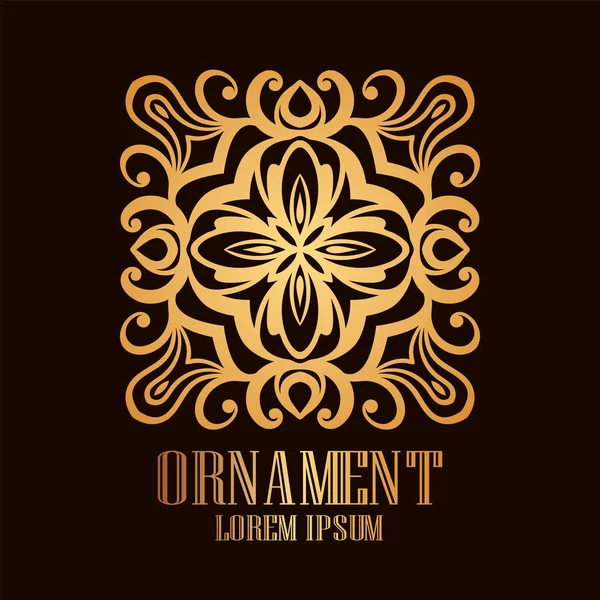 Tasarım Vintage süs lüks sembolü. Vektör çizim
