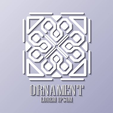 Geometrik süs logo tasarım ve dekorasyon için. Vektör çizim