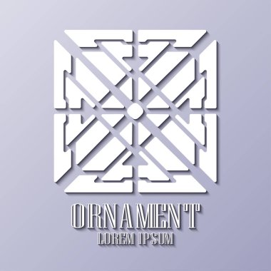 Geometrik süs logo tasarım ve dekorasyon için. Vektör çizim