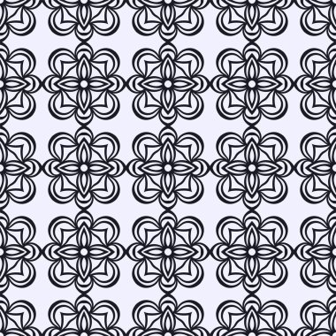 Soyut geometrik seamless modeli. Siyah ve beyaz doku. Vektör çizim