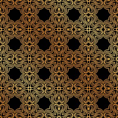 Soyut geometrik altın seamless modeli. Vektör çizim