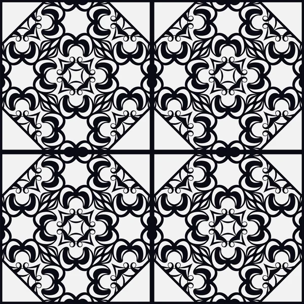 Padrão geométrico sem costura abstrato. Textura em preto e branco. Ilustração vetorial — Vetor de Stock