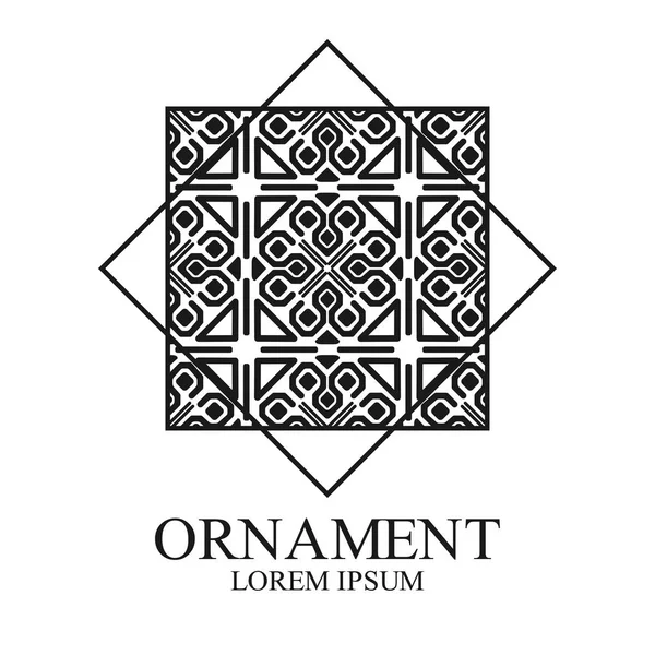 Tasarım ve dekorasyon geometrik süs simgesi. Vektör çizim